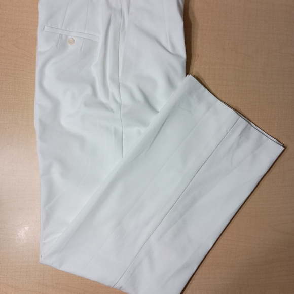 Talbot's Stretch Classy White Fully Lined Flare Leg Pants Size 4 - Picture 3 of 11